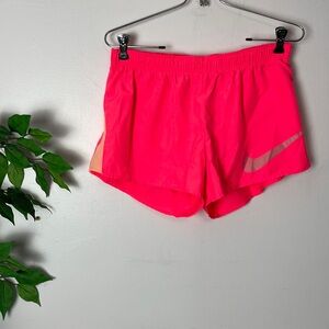 🩷 NIKE dri fit swoosh hot bright pink running shorts hot pants medium 🩷